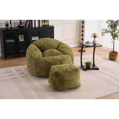 Foam Bean Bag Chairs for Adults/Teens with Filling,Bean Bag Lazy Sofa with Ultra Soft Chenille Cover, Bean Bag,Indoor & Outdoor