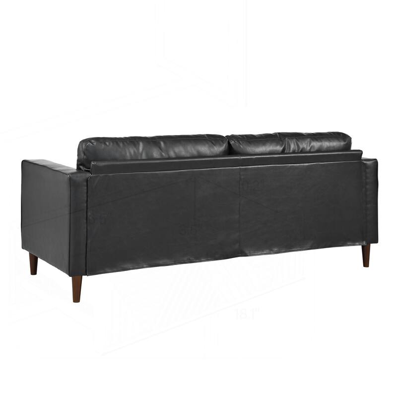 Comfortable Mid-Century Modern 3-Seat Sofa with Stylish Detailing for Home