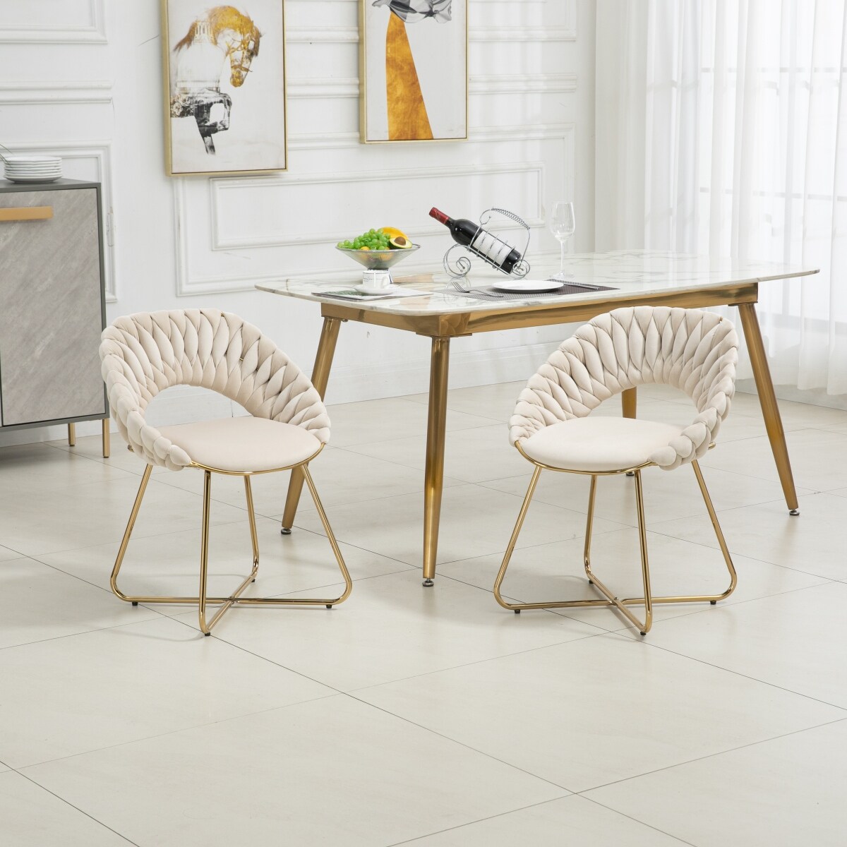 Gold accent chair set of 2025 2