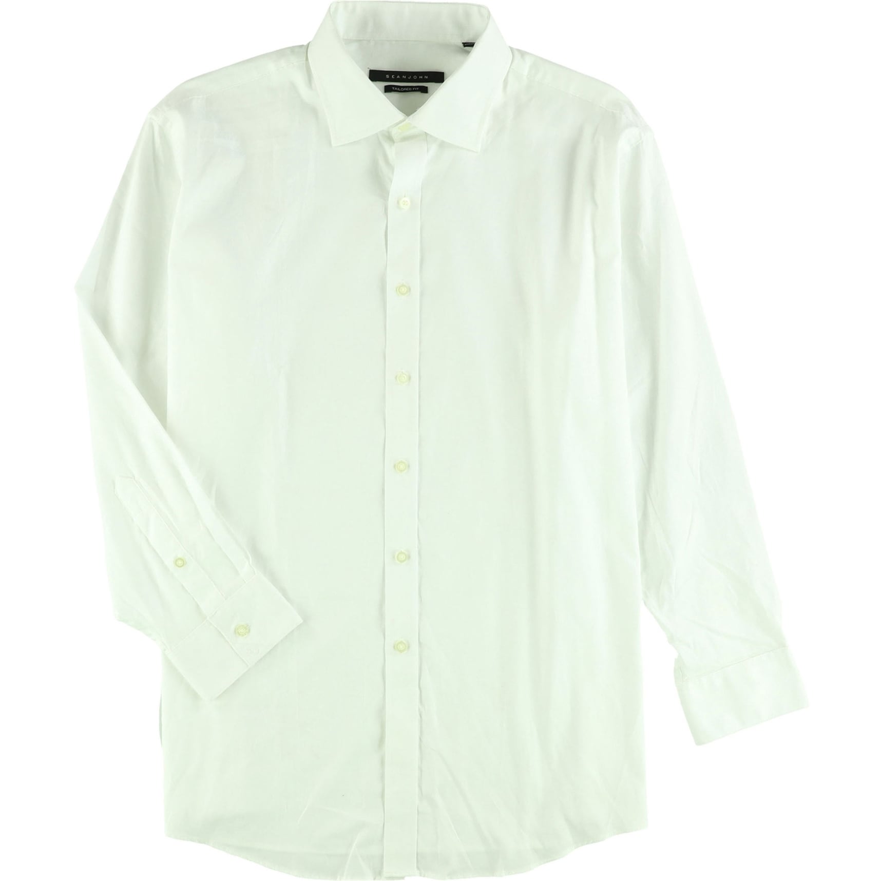 mens white textured dress shirt