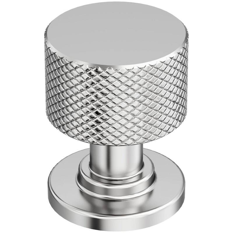 Amerock BP37620 Balata 1" Knurled Mushroom Cabinet Knob - Polished Chrome