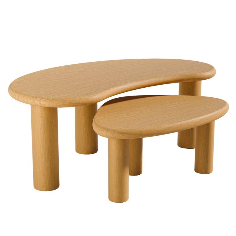 Scandinavian Solid Wood Nesting Coffee Tables - Nested Design - 48*25