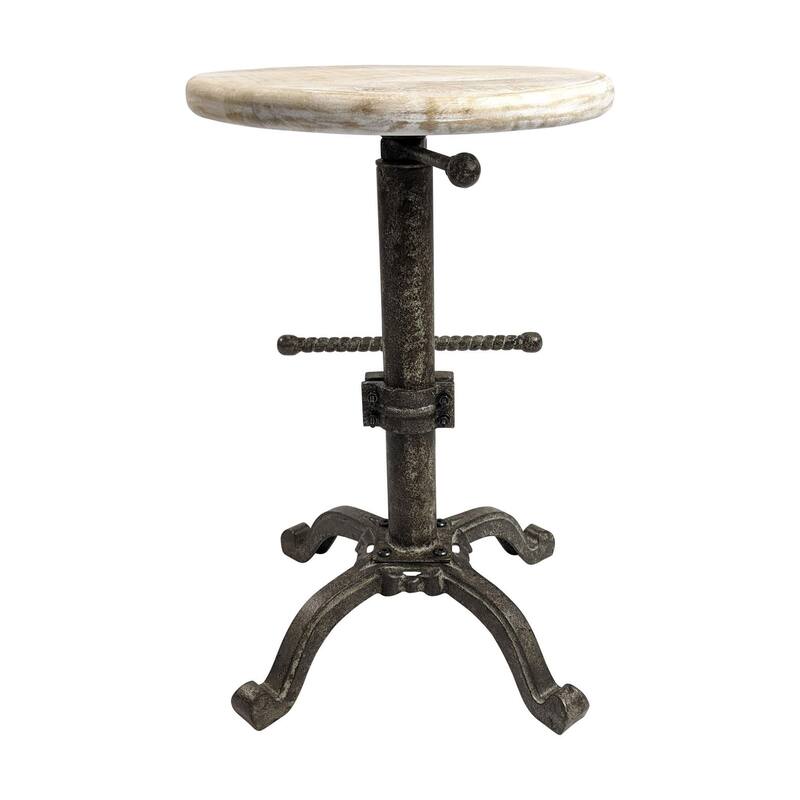 Round Top Adjustable Barstool - 30" - Brown