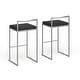 preview thumbnail 5 of 5, Silver Orchid Forrest Stackable Faux Leather Bar Stools (Set of 2) - N/A