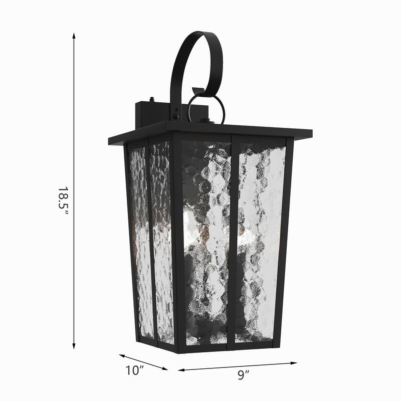 Maxax 3 - Light 18.58'' H Outdoor Wall Lantern Empire with Dusk to Dawn