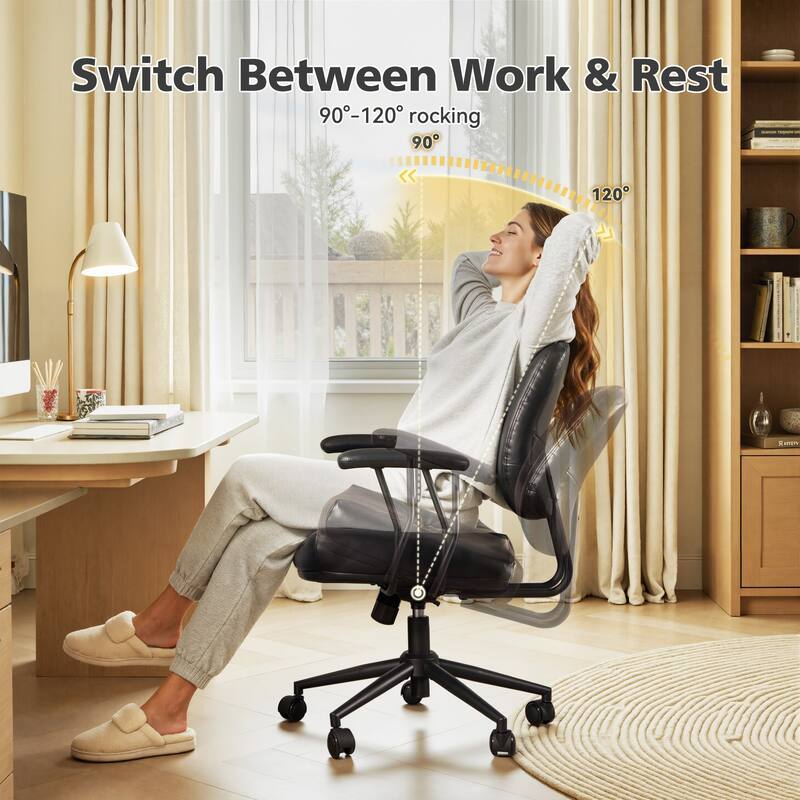 HOOOWOOO Modern Office Chair Adjustable Swivel Task Chair