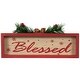 preview thumbnail 1 of 3, Framed "Blessed" Wooden Christmas Decoration - 9.75"