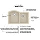 preview thumbnail 20 of 56, Karran Undermount Quartz Double Bowl Kitchen Sink