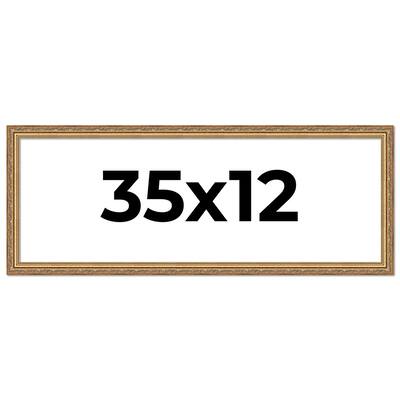 35x12 Frame Red Solid Wood Picture Frame Width 1.75 Inches | Interior Frame Depth 1 13/16 Inches