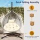 preview thumbnail 49 of 77, Wicker Hanging Egg Chair for Indoor and Outdoor Relaxation