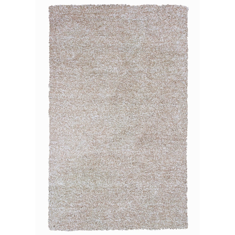 Domani Euphoria Plush Ivory Heather Hand-Woven Shag Rug