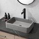 preview thumbnail 3 of 6, Vinnova Avila Grey Concrete Rectangular Vessel Bathroom Sink - 19.7"L×12.8"W×4.7"H