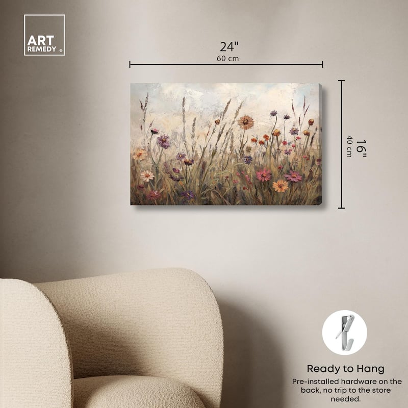 Vintage Blooms II Canvas by Art Remedy, Gallery Wrapped