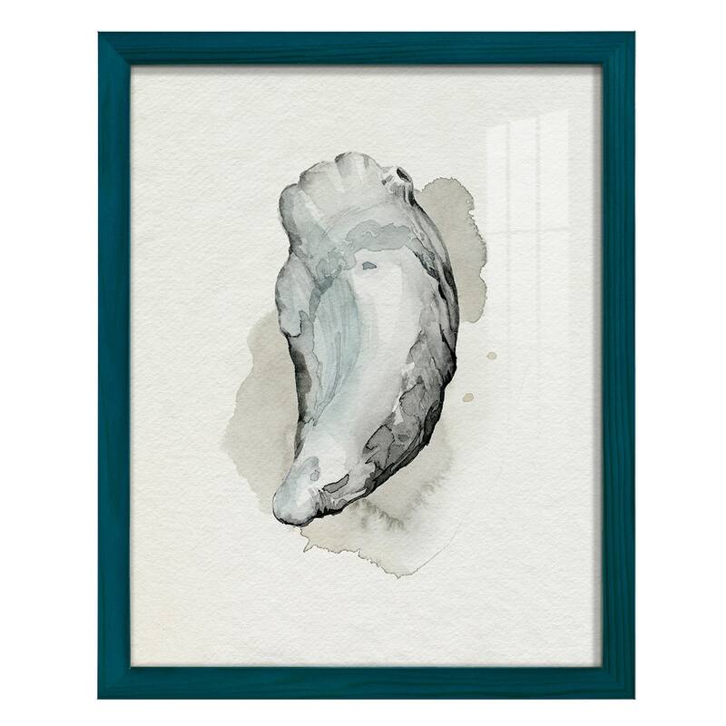 Oysters on the Bay II -Framed Print w/glass-Cherry Red