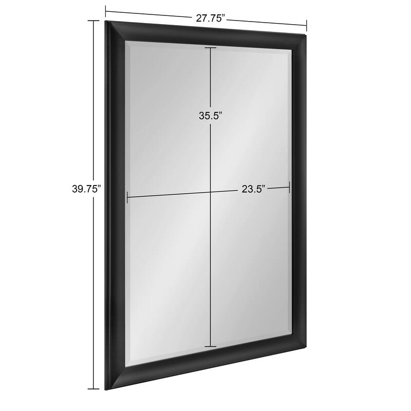 Kate and Laurel Scoop Framed Beveled Wall Mirror