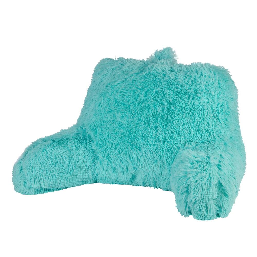 Klear Vu Shaggy Bed Rest Back Support Pillow, One Size