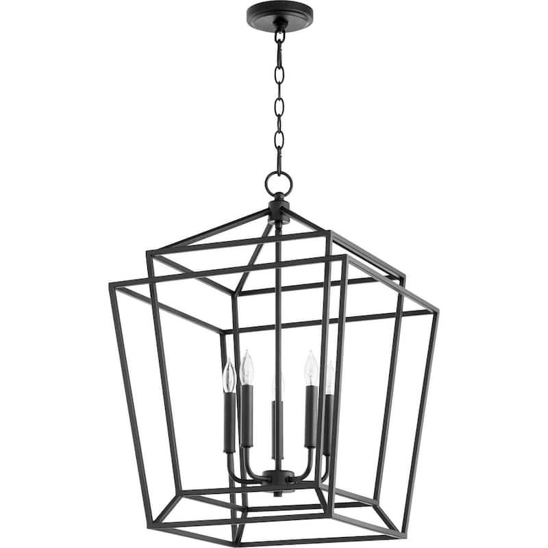 Quorum International Monument 5 Light 18" Wide Pendant - Noir