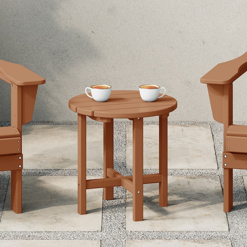 Polytrends Altura Eco-friendly All Weather Round 18" Side Table