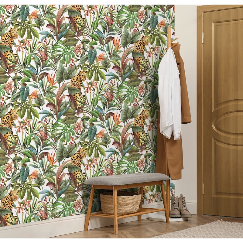 Daisy Bennett Designs Tropical Leopard Peel and Stick Wallpaper