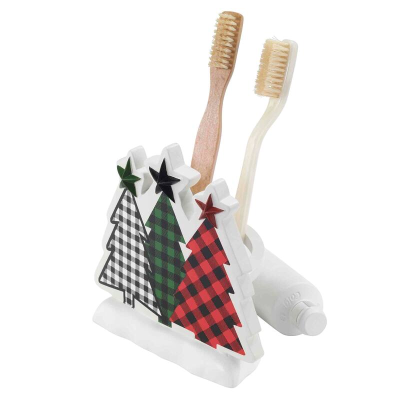 Avanti Linens Tis the Season Toothbrush Holder - White - Toothbrush Holder
