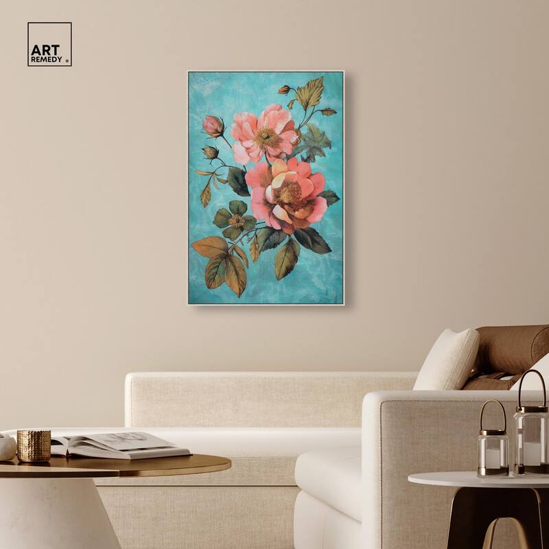 Floral Azure Ascent I Canvas by Art Remedy