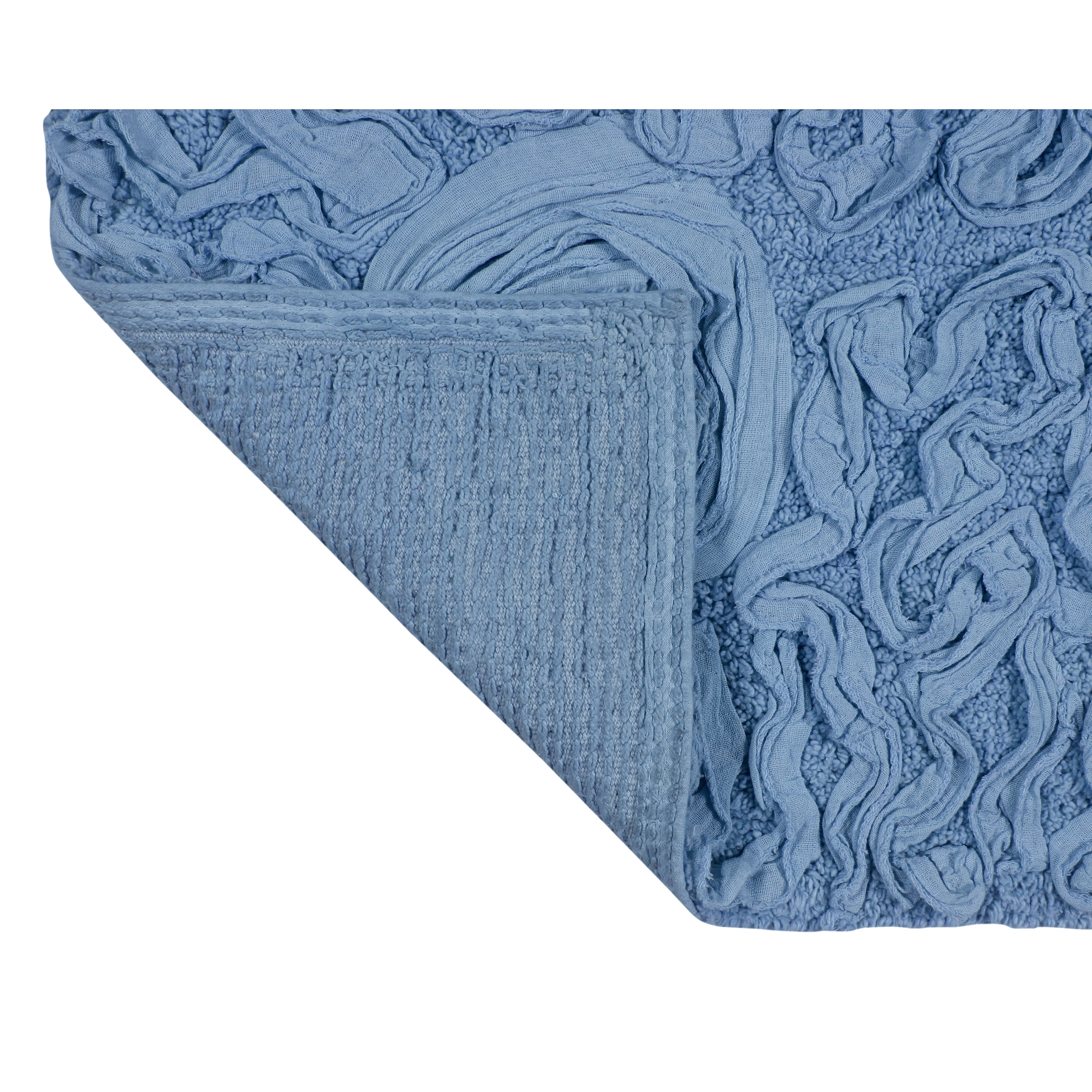 Bell Flower Cotton Non-Slip Bath Mat Soft Absorbent Bathroom Rug-image