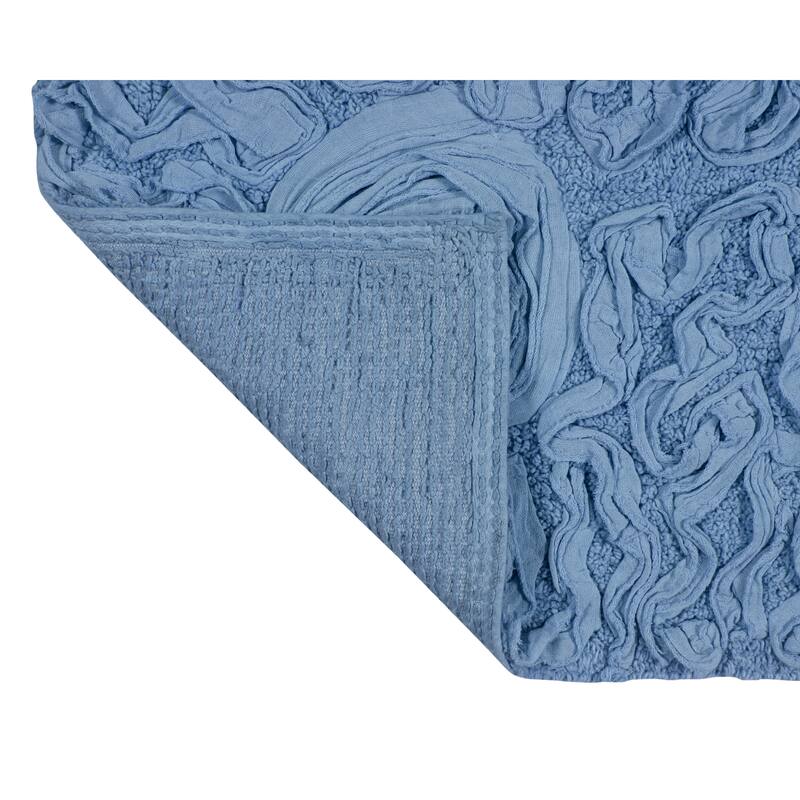 Home Weavers Bell Flower Cotton Soft, Water Absorbent Toilet Seat Lid Cover, Machine Washable 18"x18" Toilet Lid Cover