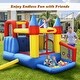 preview thumbnail 2 of 6, Inflatable Bounce House with Basketball Rim and 780W Blower - Multi - 130" x 118" x 82.5"