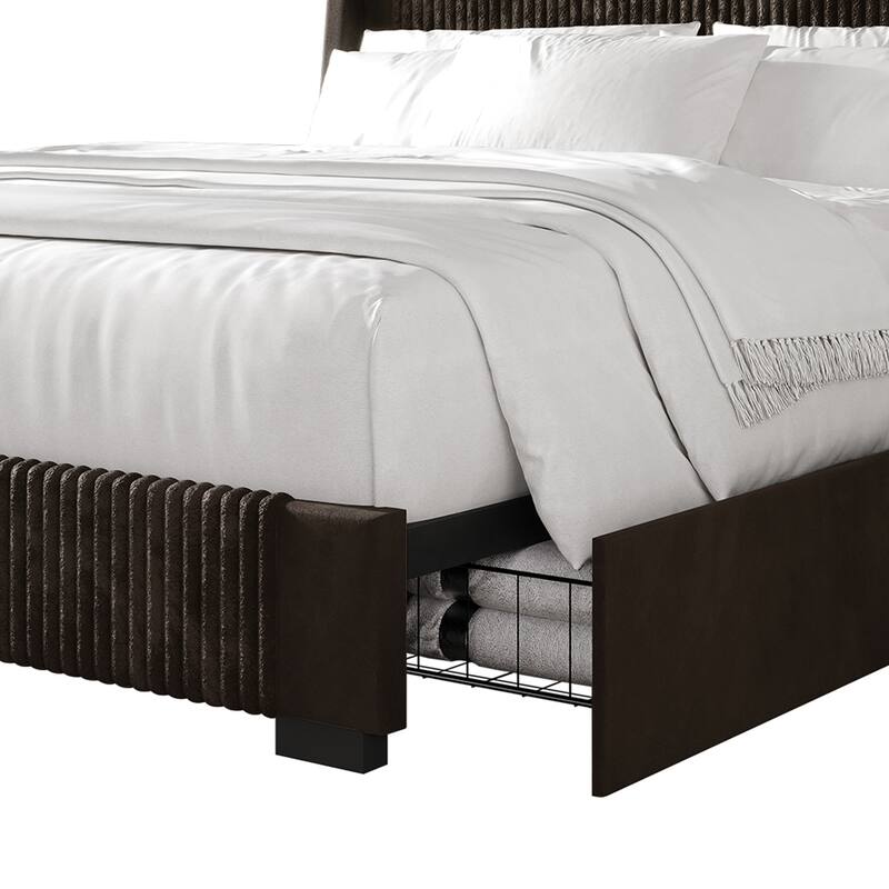CraftPorch Corduroy Luxurious Bed