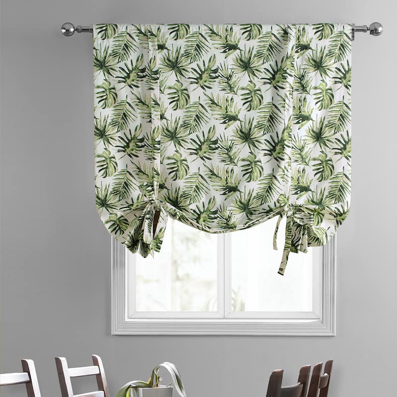 Exclusive Fabrics Artemis Printed Cotton Tie-Up Window Shade (1 Panel)