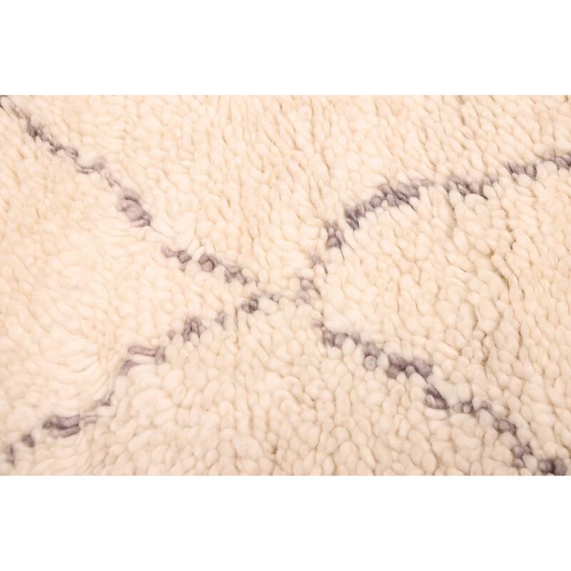 ECARPETGALLERY Hand-knotted Tangier Cream Wool Rug - 6'8 x 9'9