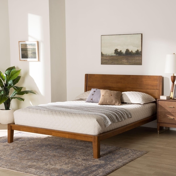 江戸中期　極上手網手茶入　木箱付　幅約8.5㎝　東Y8-0504☆2Fタカチ Aldith Japandi Walnut Brown Toolless Assembly Queen Platform Bed