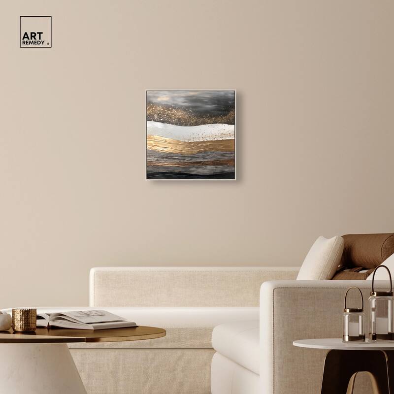 Moonlit Gold III Canvas by Art Remedy