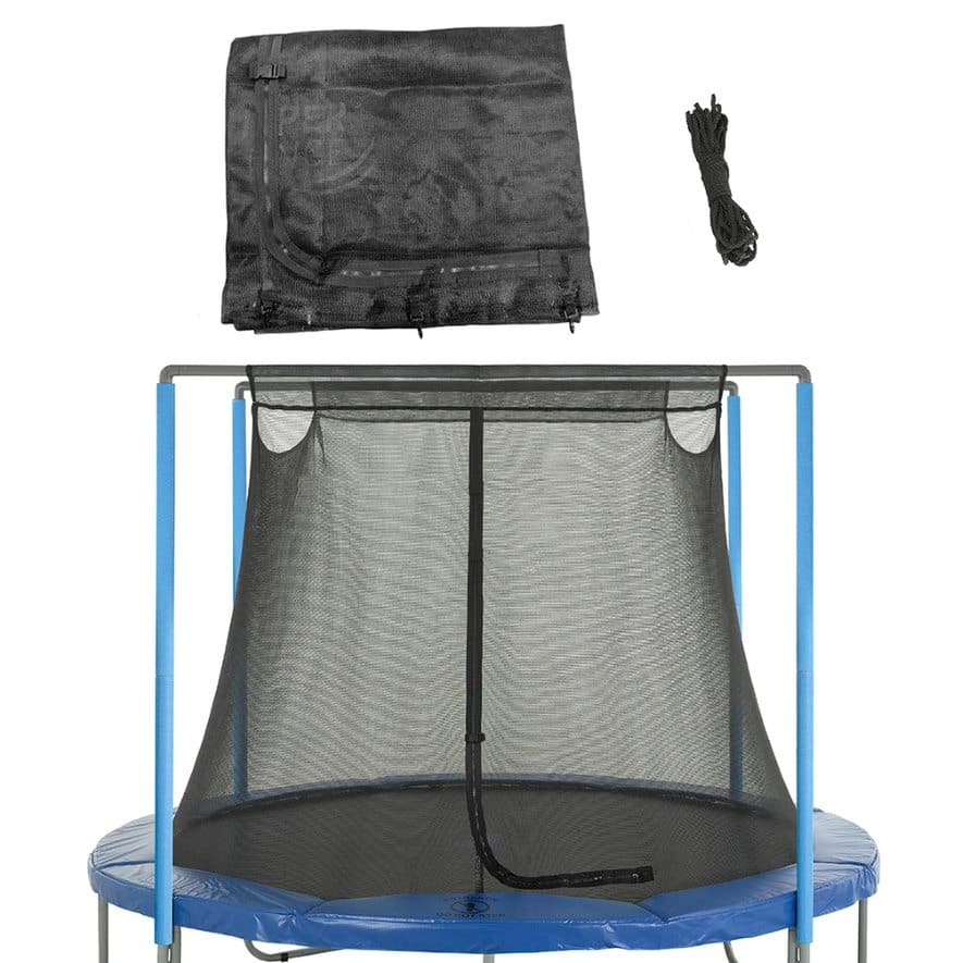 Machrus Upper Bounce Trampoline Safety Net - Fits 12FT Round Trampolines Using 2 Arches, Net Only