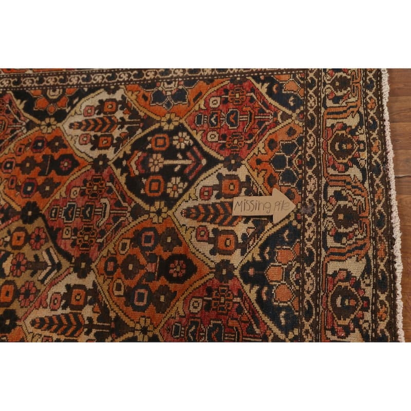 Garden Design Bakhtiari Persian Vintage Area Rug Handmade Wool Carpet - 4'11"x 9'10"