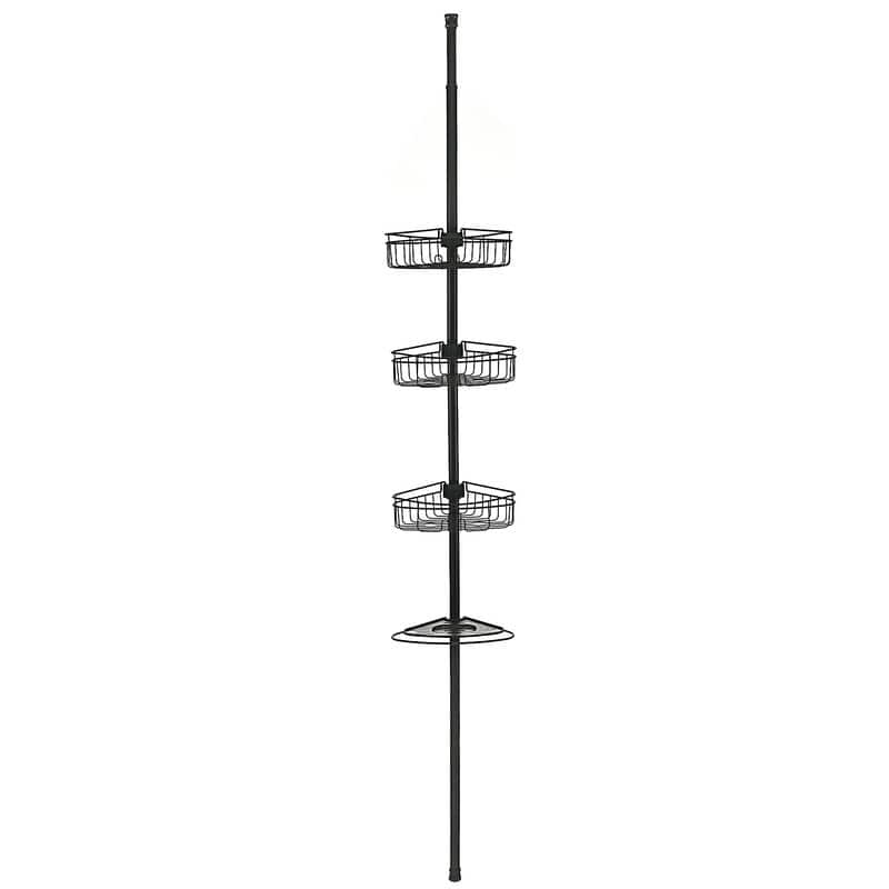 Utopia Alley 4 Tier Tension Pole Shower Caddy with 3 Baskets & Soap Tray Shelf