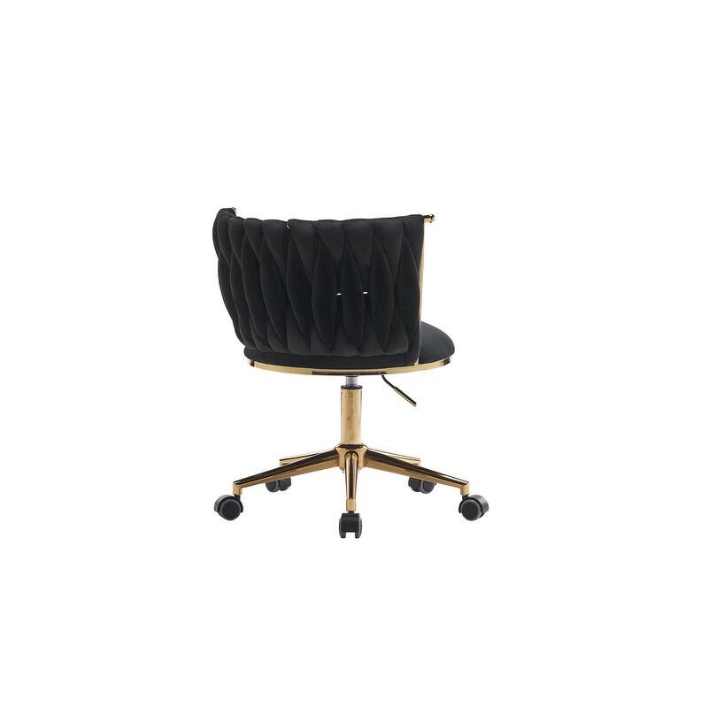 Modern/Luxury Upholstered Adjustable Swivel Office Chair with Wheels