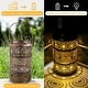 preview thumbnail 8 of 8, Set of 2 Solar Hanging Lantern Lights with Hollowed-Out Design, IP44 Outdoor Waterproof Metal LED Decorative Light