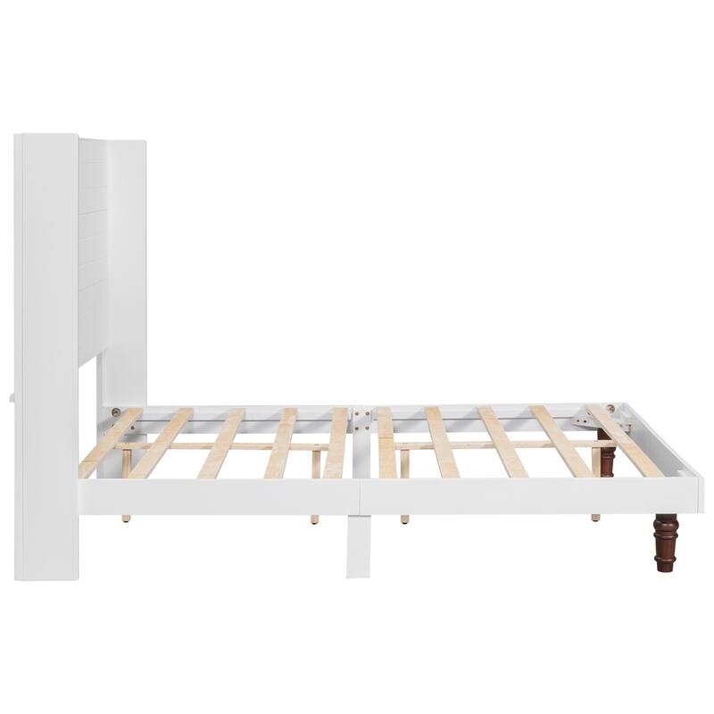 Upholstered 54 "High Headboard Platform Bed Comfort Bed Frame