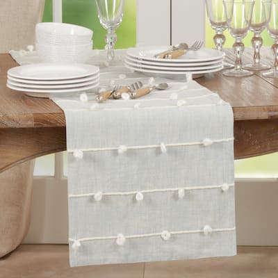Table Runner With Knotted Line Design