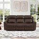preview thumbnail 20 of 82, Spruce & Spring Genuine Leather Power Reclining Sofa with Optional Console & Flip-Down Table