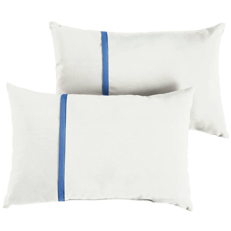 Sorra Home Sunbrella Outdoor Single Petite Flange Pillow Set of 2