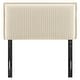preview thumbnail 23 of 52, Camille Upholstered Striped Linen Blend Headboard