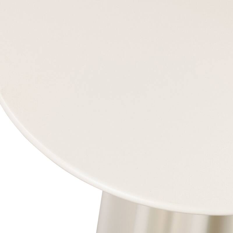 Folda Sculpted Concrete Pedestal Side Table