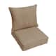Sunbrella Indoor/ Outdoor Deep Seating Cushion and Pillow Set - Dupione walnut