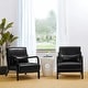 preview thumbnail 9 of 119, Glitzhome Set of 2 30.75"H Mid-Century Modern PU Leather Accent Chairs - 25.75"W x 33.75"D x 30.75"H
