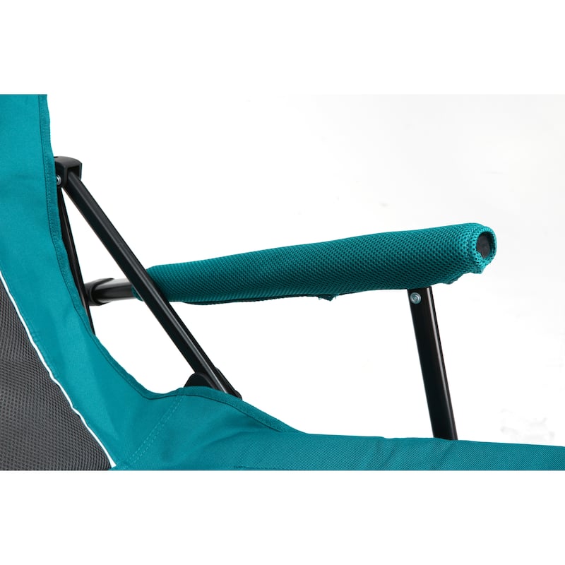 250LBS Portable Collapsible High Back Lawn Chair with Cup Holder