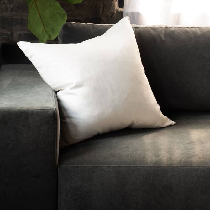 French Linen Pillow with Removable Sham by BOKSER HOME