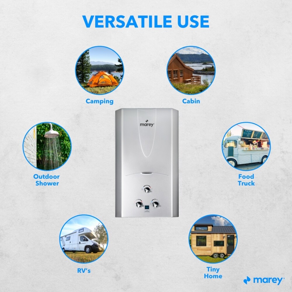 Marey Gas Tankless Water Heater 16L GPM Natural Gas Water