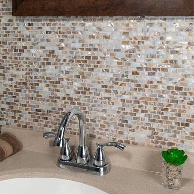 Merola Tile Conchella Subway Perla 11.75" x 11.75" Natural Seashell Mosaic Tile